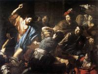 Valentin, Jean de Boulogne - Christ Driving the Money Changers out of the Temple